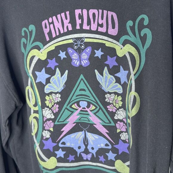 American Eagle Pink Floyd Black Crewneck Sweatshirt With Psychedelic Design. XS. - Picture 3 of 7